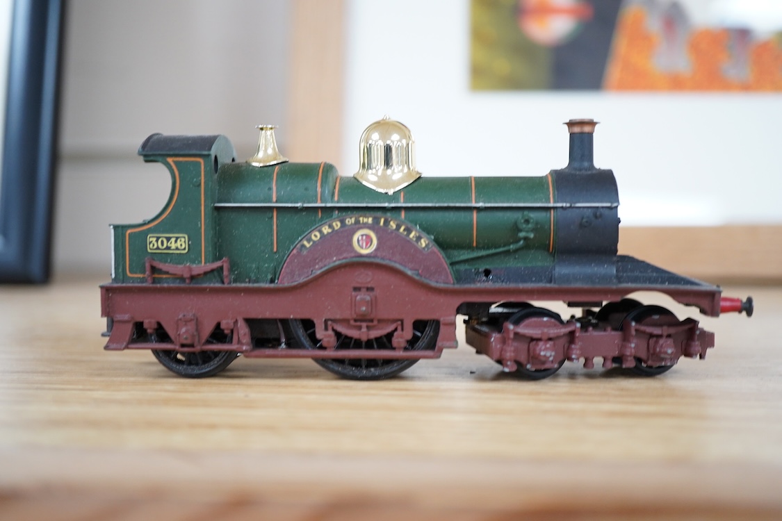 Three part-built 0 gauge railway brass and white metal locomotives by John Worsley; an ACE Products kit of an SR Bullied light Pacific with its original box, a SECR Wainwright H class 0-4-4T locomotive and an LNER class